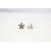 Flower Stud Earrings Silver 925 Sterling Women Marcasite Stone Handmade E235